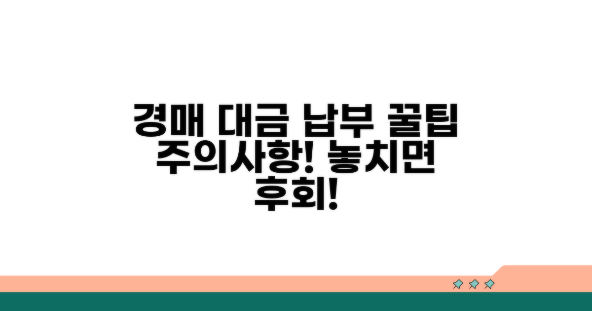 경매 대금 납부 꿀팁과 주의사항