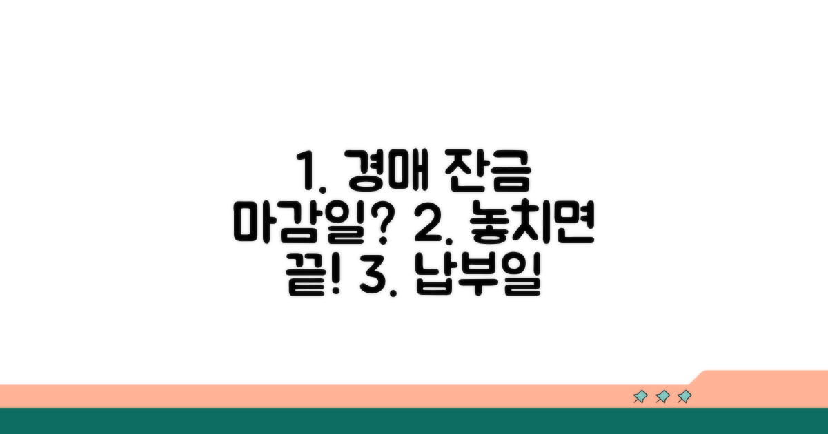 경매 잔금 납부, 언제까지 내야 할까?