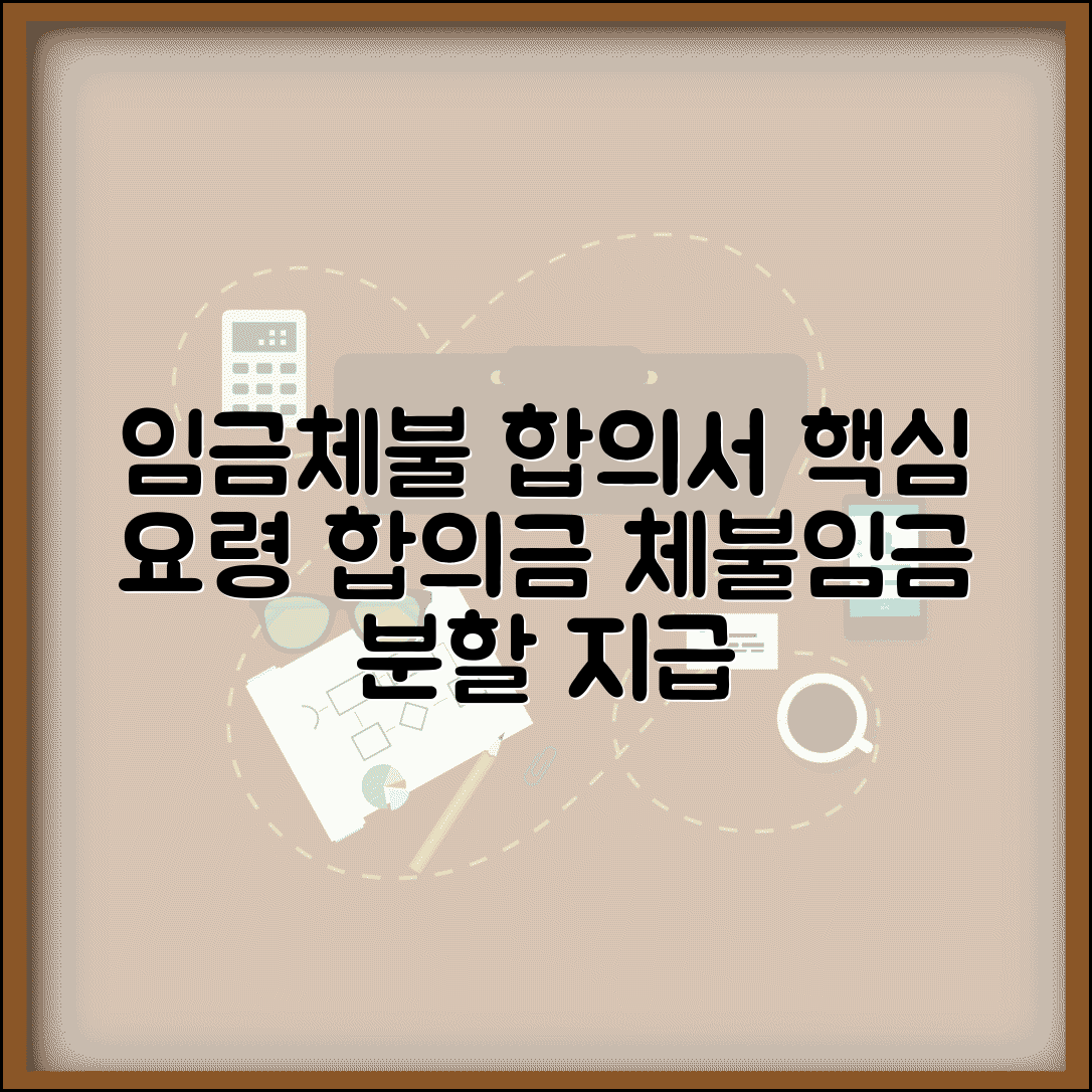 임금체불 합의서 작성법 | 체불임금 합의 요령 | 분할 지급 협의 | 합의금 산정