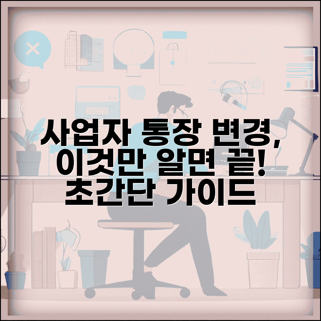 사업자 통장 변경 절차 방법 | 사업자통장 변경 신청 완벽 가이드
