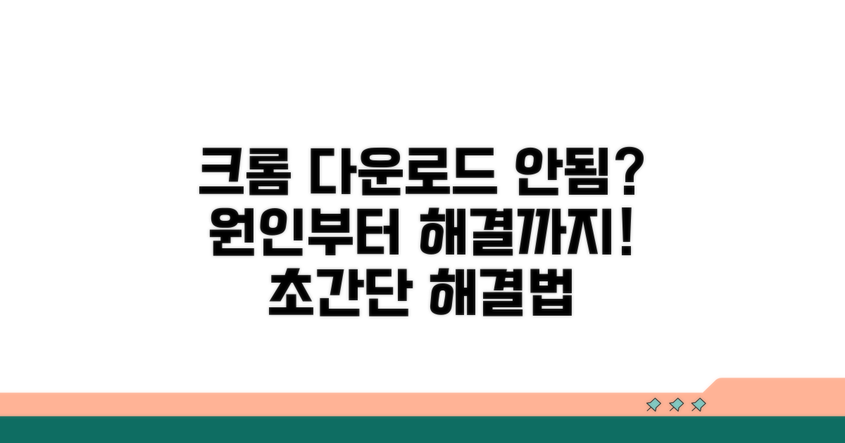 크롬 다운로드 안됨, 원인부터 해결까지