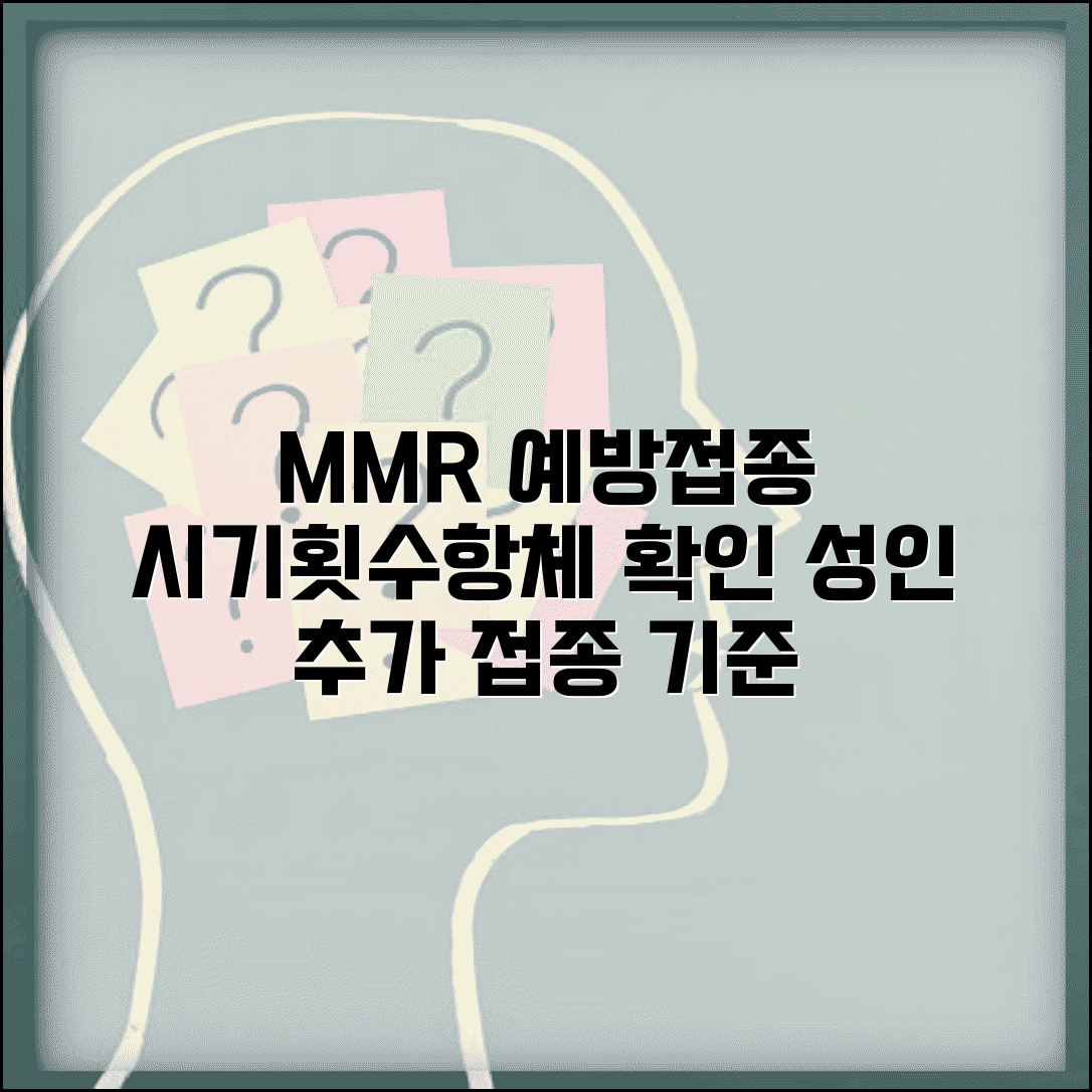 mmr 예방접종 시기 및 횟수 | 항체 확인 방법 | 성인 추가 접종 기준