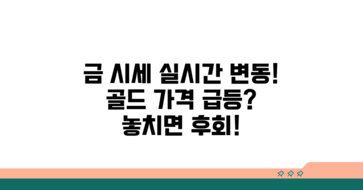 실시간 금 시세 변동 주시하기