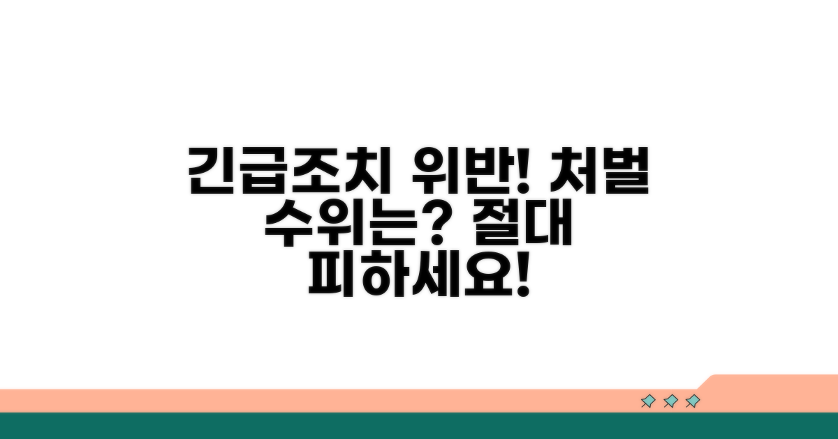 긴급임시조치 위반 처벌 규정