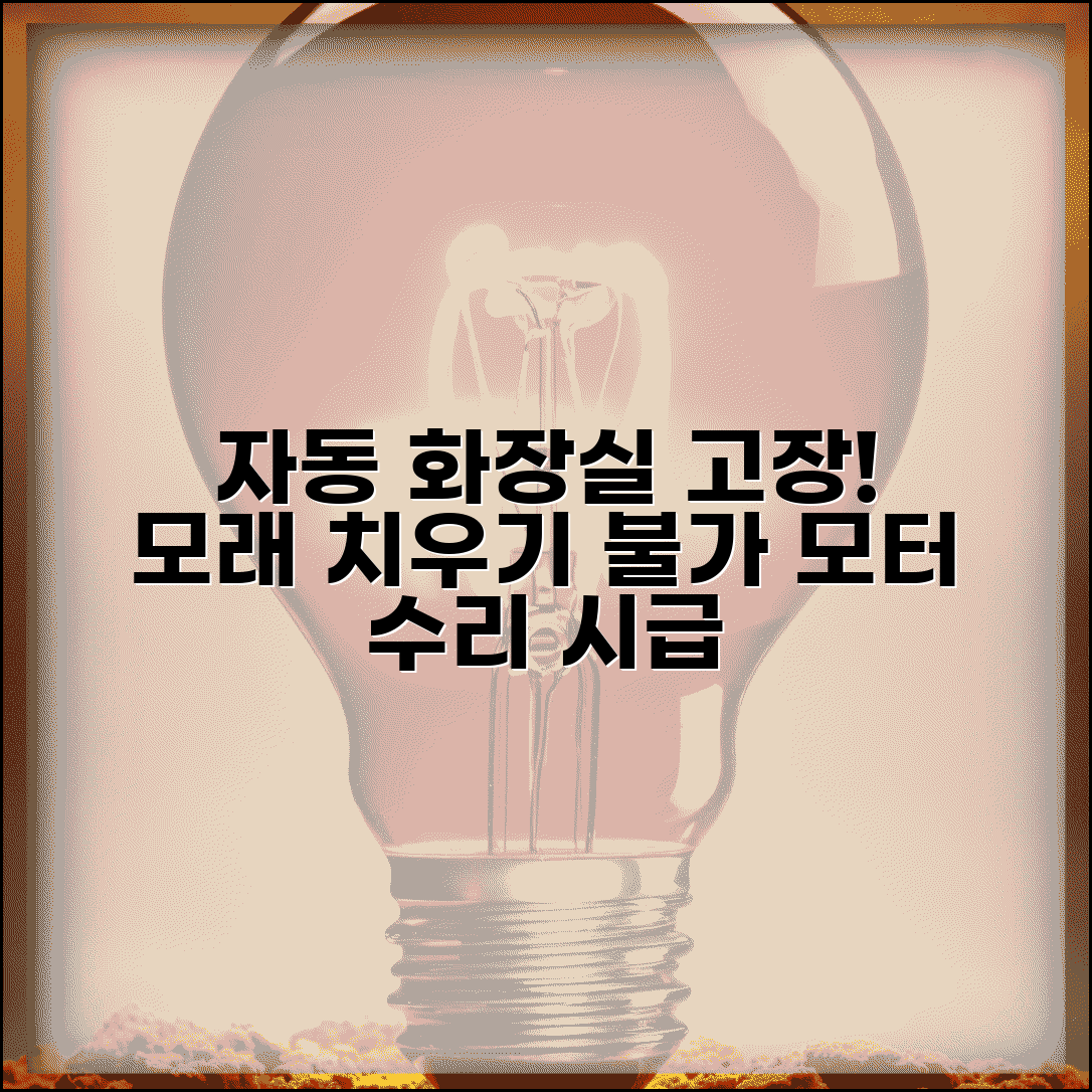 자동 화장실 청소 안됨 | 자동 모래 치우기 모터 고장