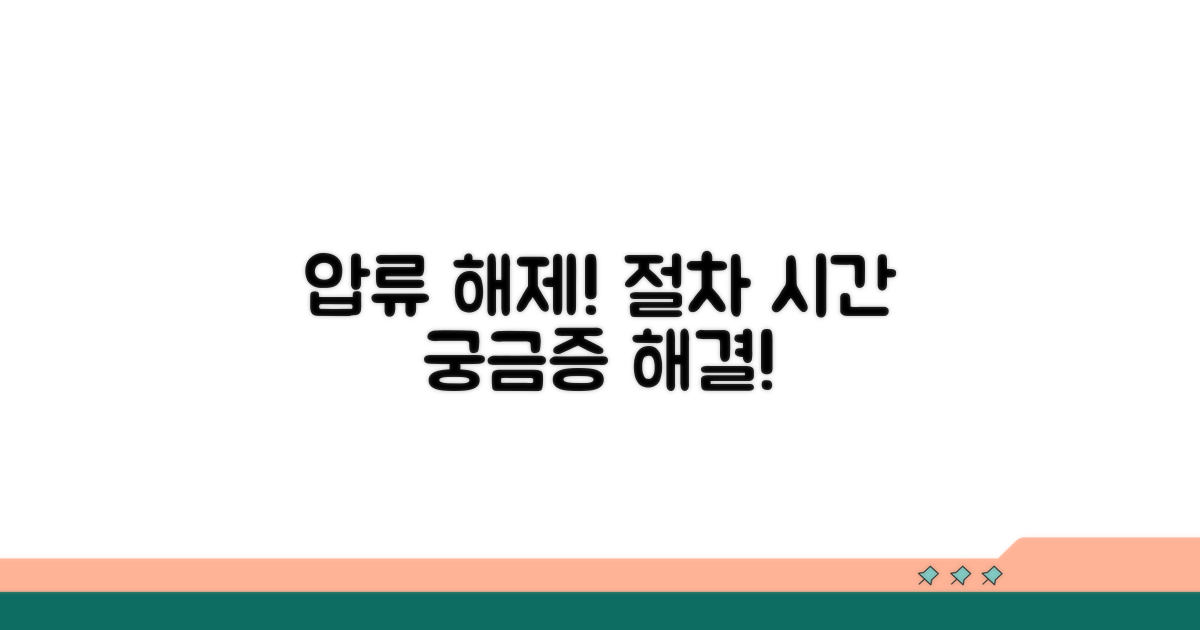 압류해제 절차와 소요 시간 알아보기