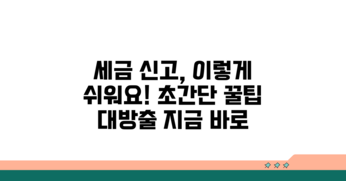 간편한 세금 신고 절차 안내