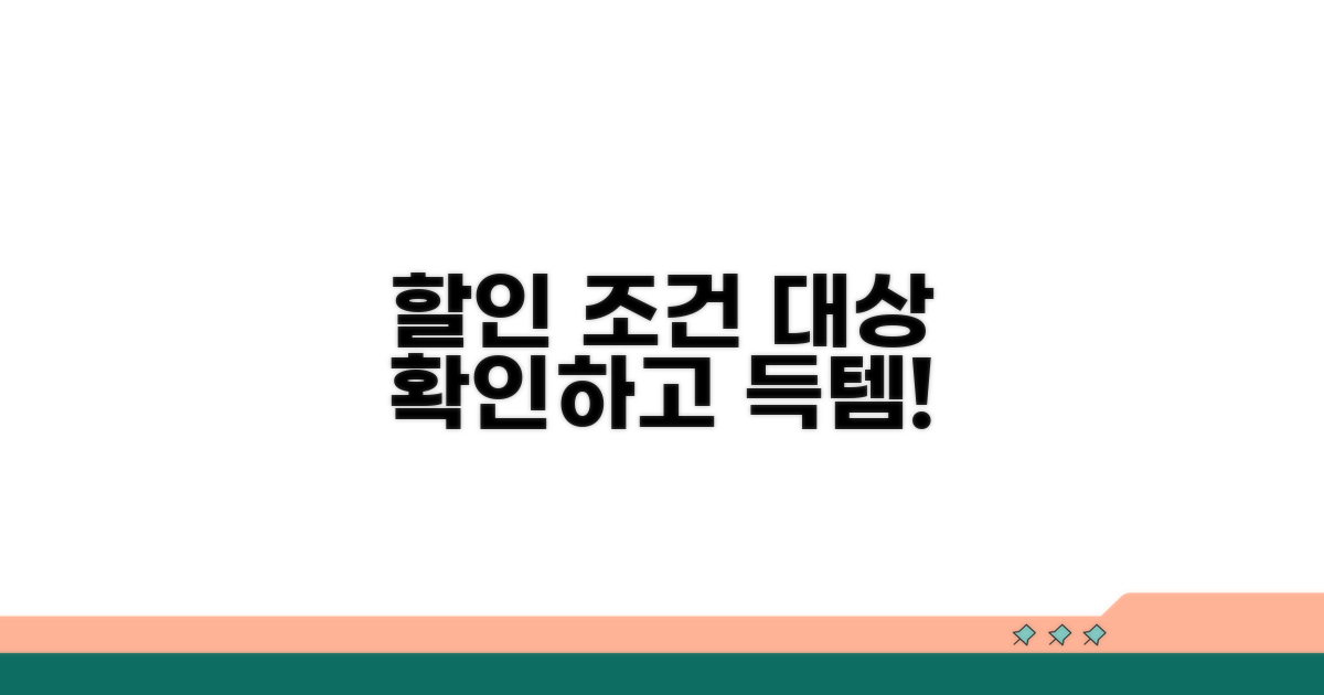 할인 혜택 조건과 대상 확인