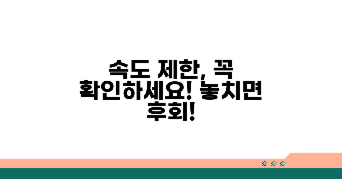 속도 제한 조건 꼼꼼히 확인하기
