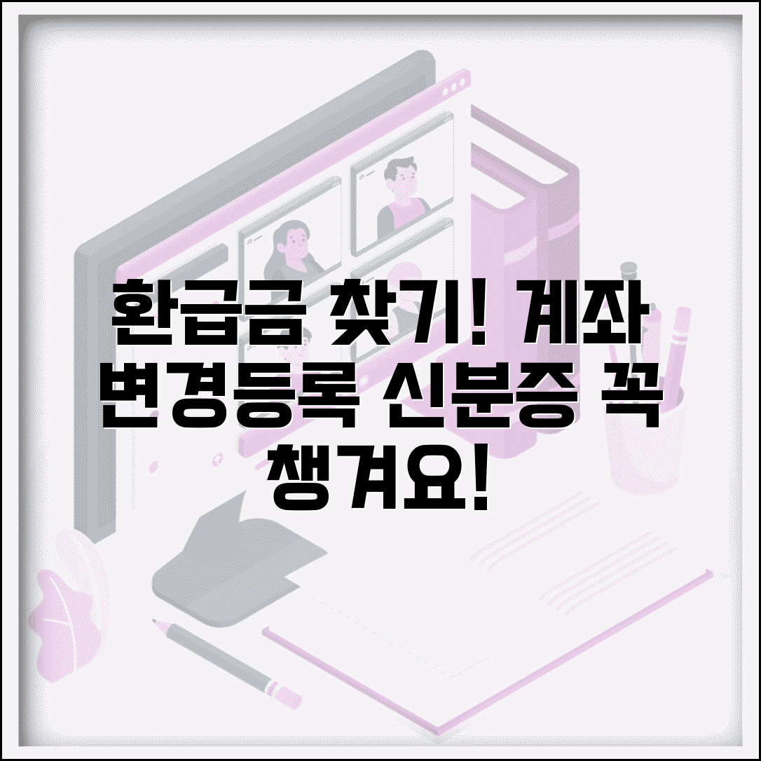 환급금 확인 및 수령 방법 | 환급금 계좌 등록 변경 | 환급금 수령 절차 | 신분증 지참 필수사항