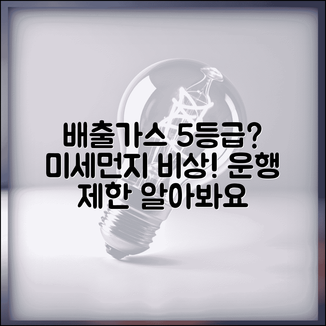 배출가스등급제 운행제한 | 고농도 미세먼지 시 운행 제한
