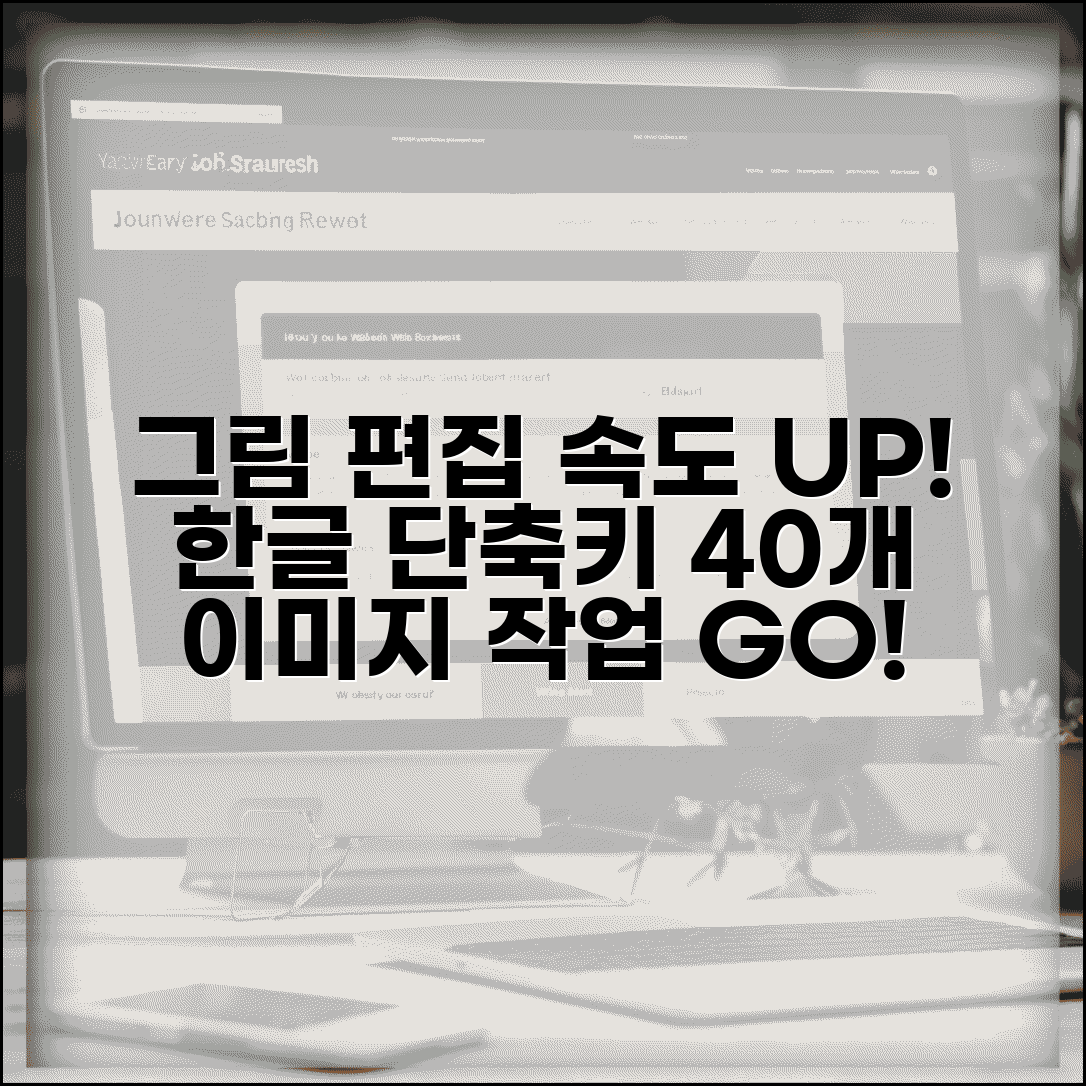 한글 그림 삽입 편집 단축키 40개 | 이미지 작업 빠르게 하기