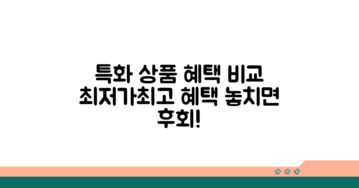 특화 상품 혜택 조건 비교 분석