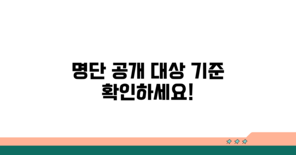 명단 공개 대상과 기준 알아보기
