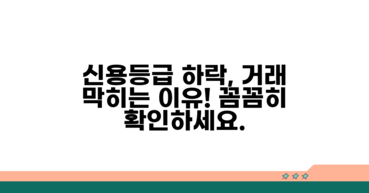 신용등급 하락 및 금융거래 영향