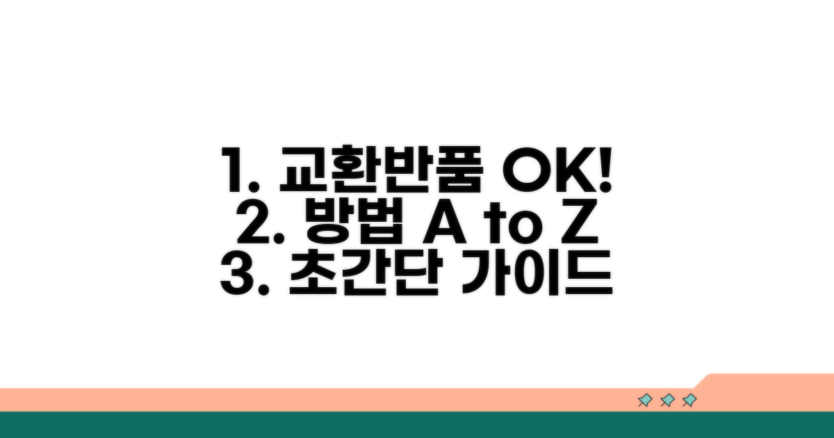 교환 반품 신청 방법 가이드