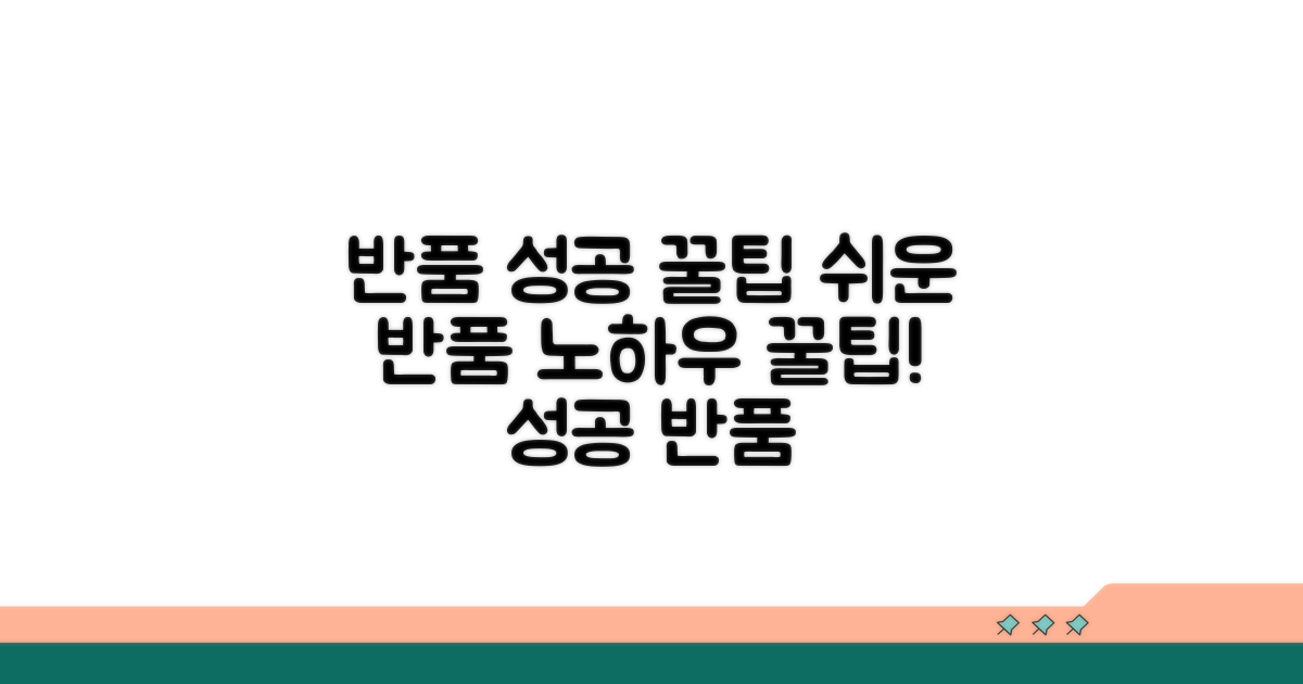 성공적인 반품을 위한 꿀팁