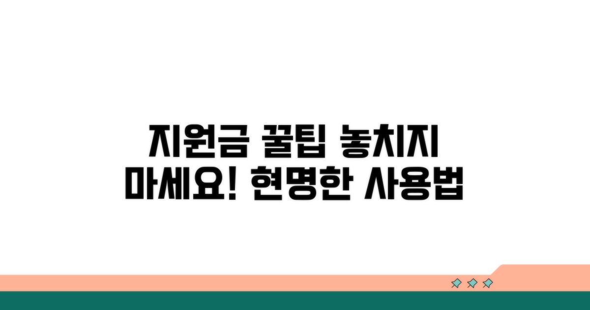 지원금 현명하게 활용하는 법