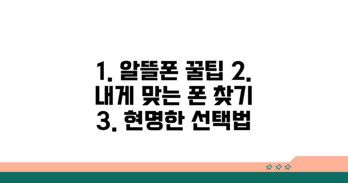 알뜰폰, 현명하게 선택하는 법