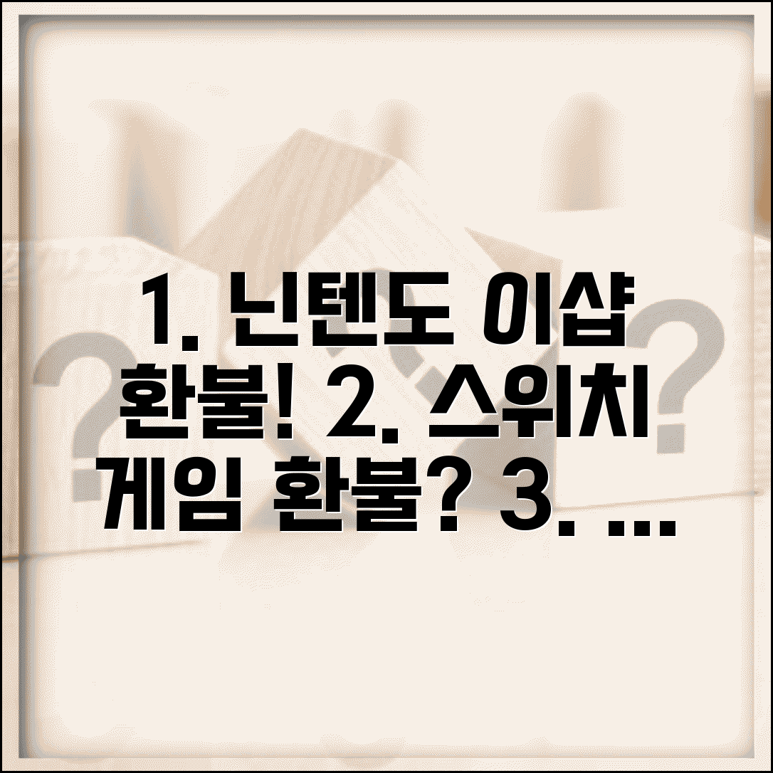 닌텐도 이샵 환불 정책 | 닌텐도 스위치 게임 구매 환불 조건, 환불 가능할까? | 절차, 주의사항, 꿀팁