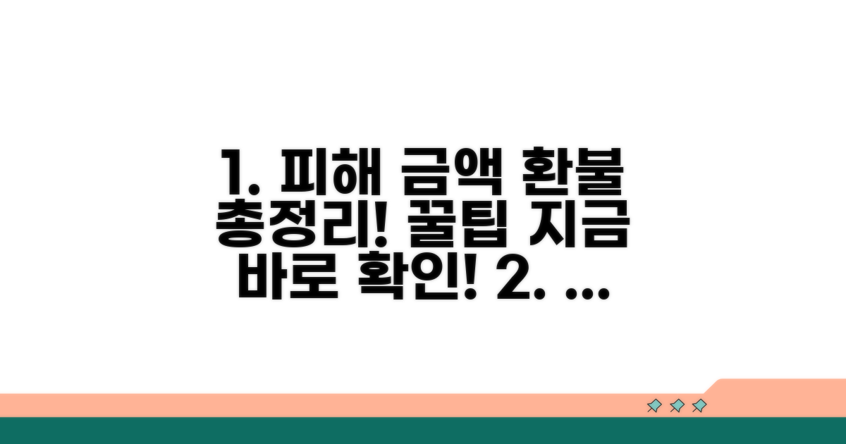 피해 금액 환불받는 절차 총정리