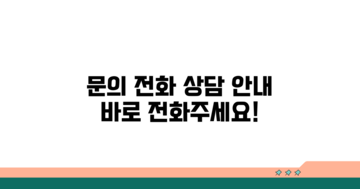 문의 전화번호와 상담 절차