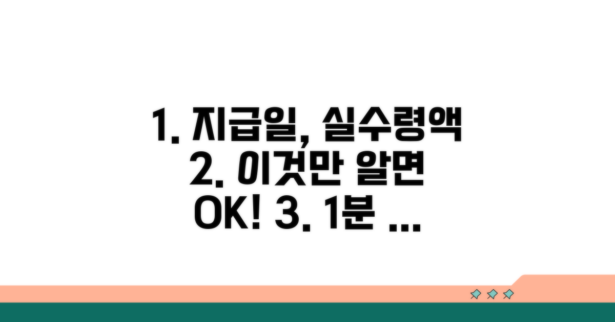 지급일과 실수령액 확인법