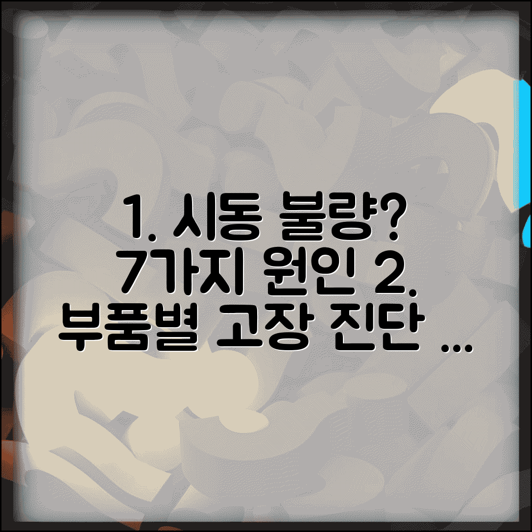 자동차 시동 안 걸리는 이유 7가지 | 부품별 고장 진단 및 해결 방법 총정리