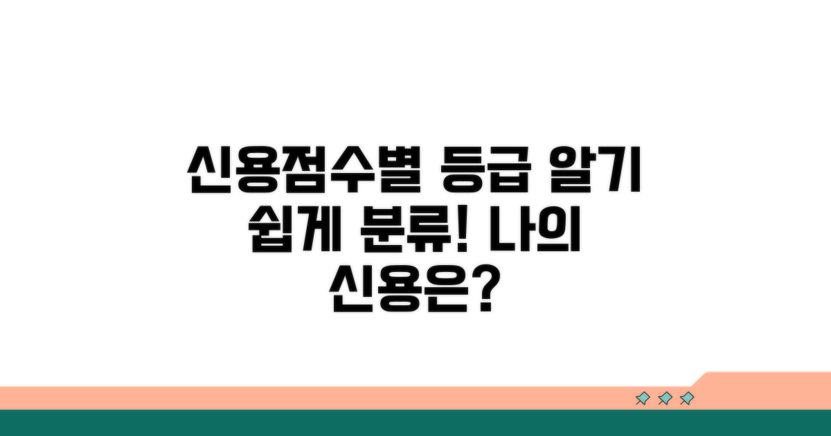 신용점수별 등급 분류 기준