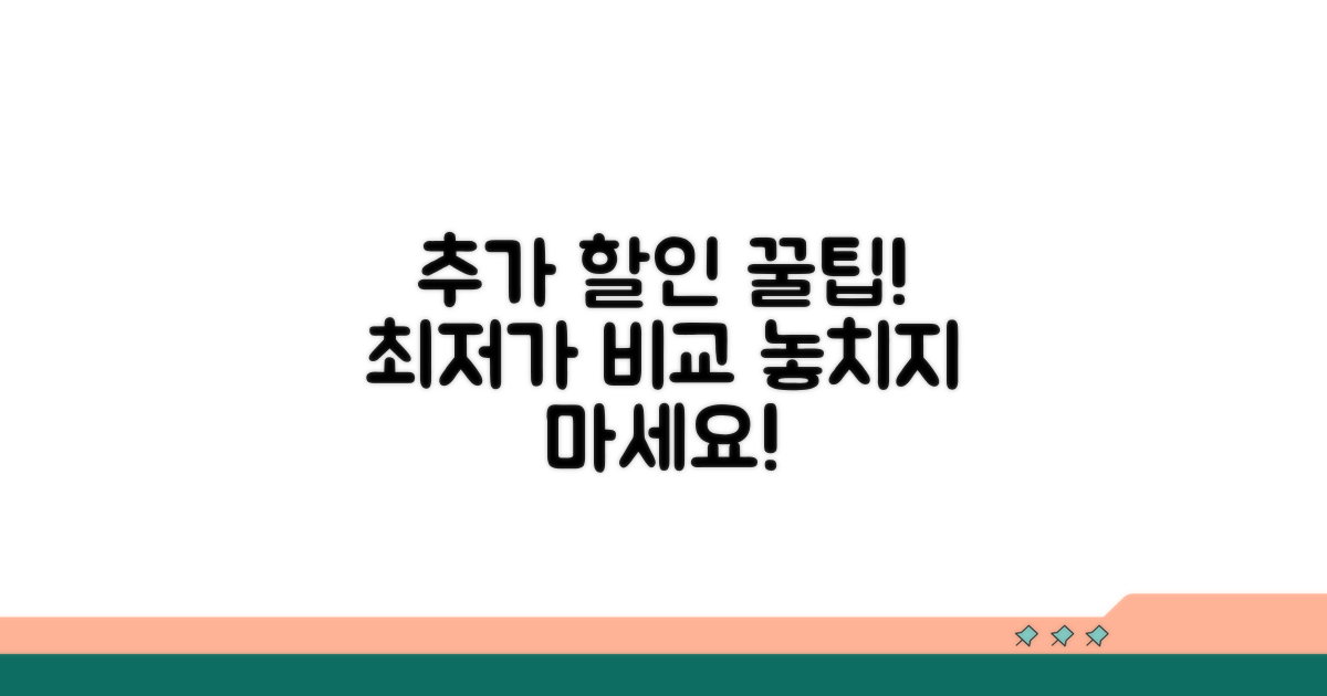 추가 할인 팁과 견적 비교