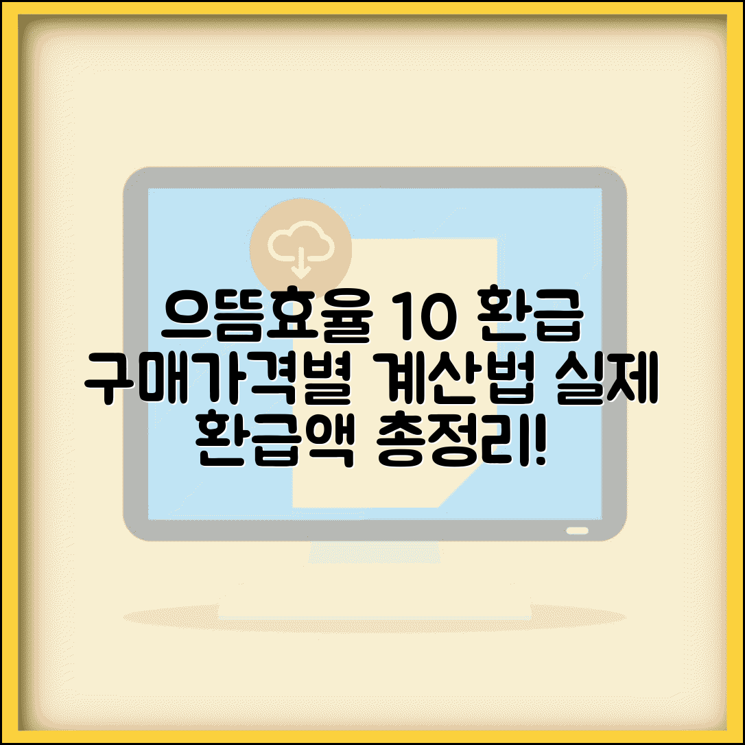 으뜸효율가전 10퍼센트 환급 계산법 | 실제 돌려받는 금액, 구매 가격 별 계산 방법 총정리