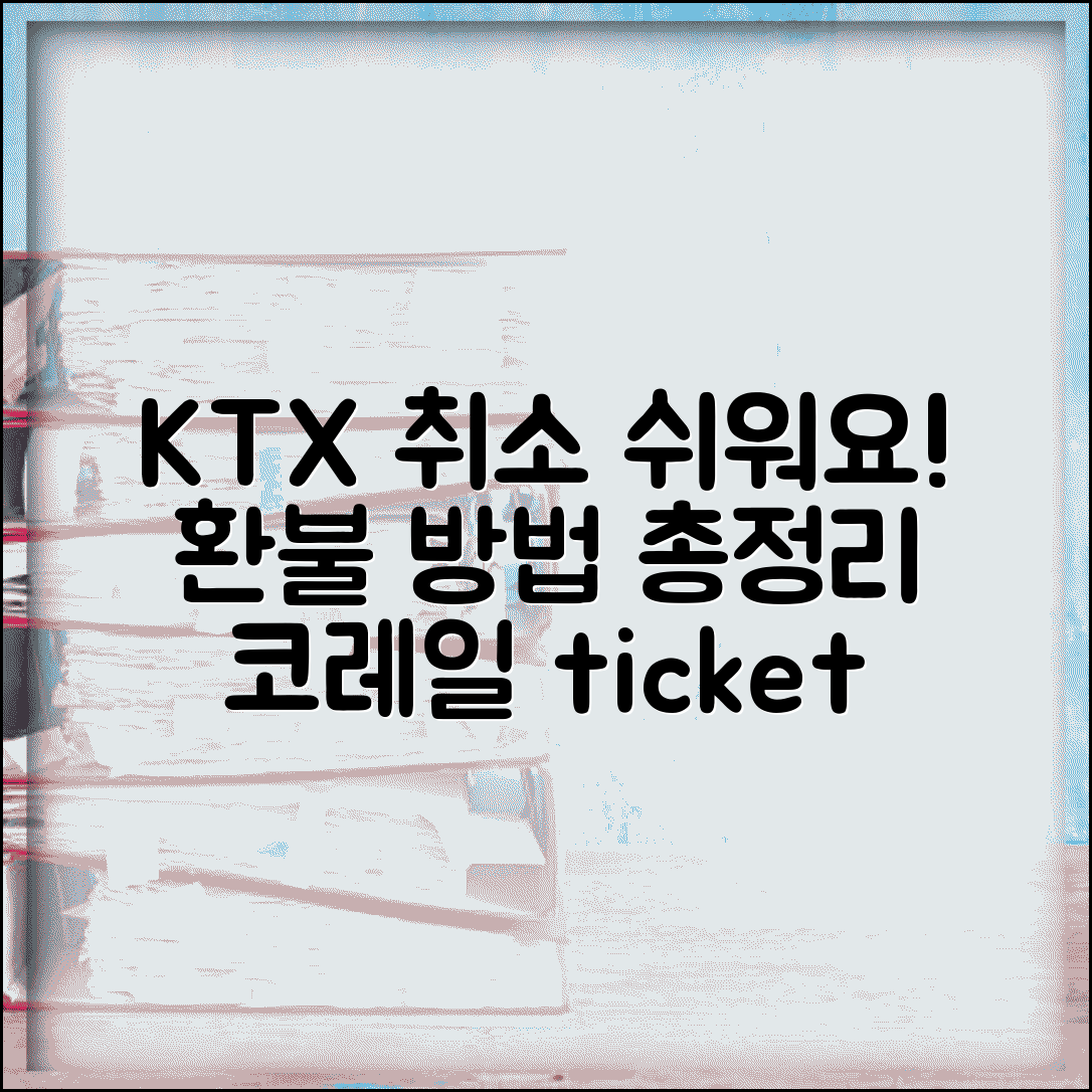 KTX 취소하는법 | 코레일 기차표 예매 취소 및 환불 방법 총정리