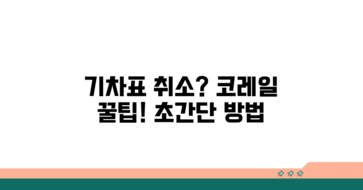 코레일 예매 취소 방법 알아보기