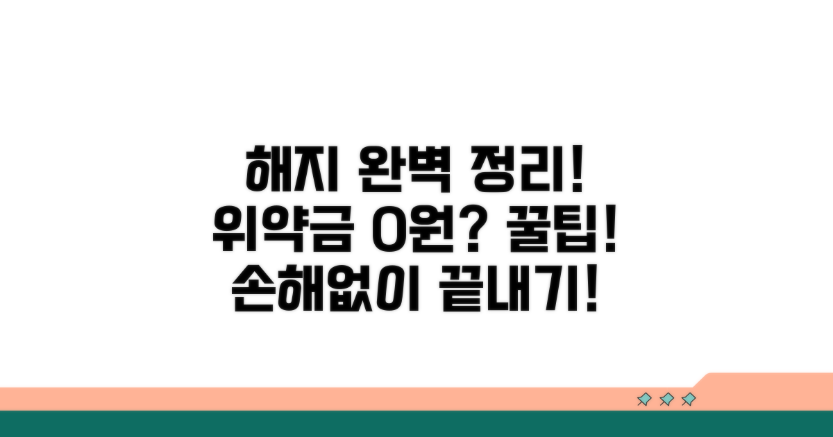 해지 방법과 위약금 총정리