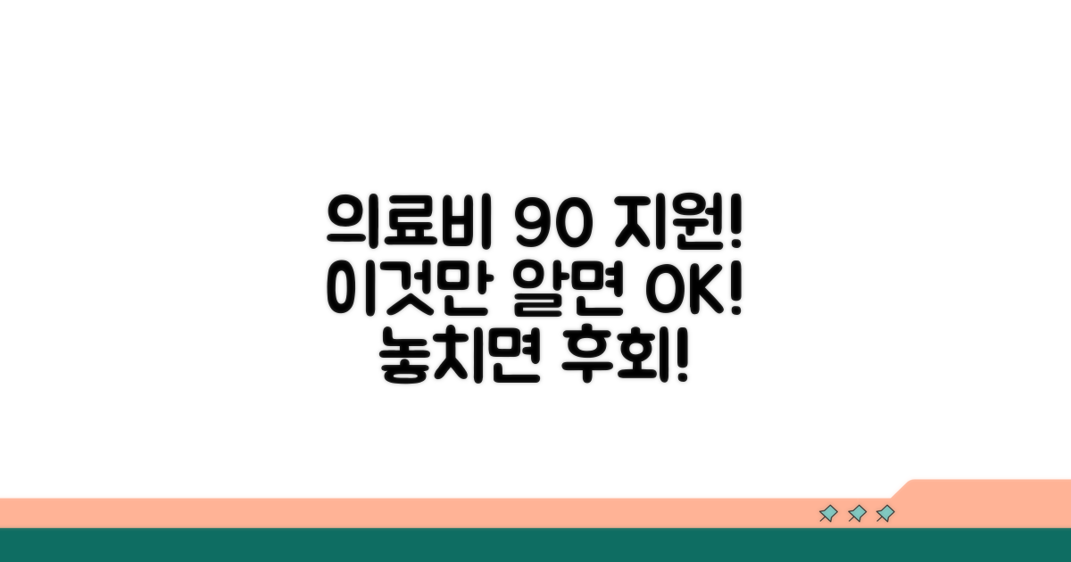 의료비 90% 지원 조건은?
