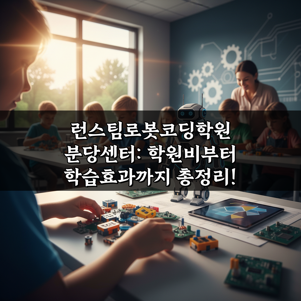 런스팀로봇코딩학원 분당센터: 학원비부터 학습효과까지 총정리!