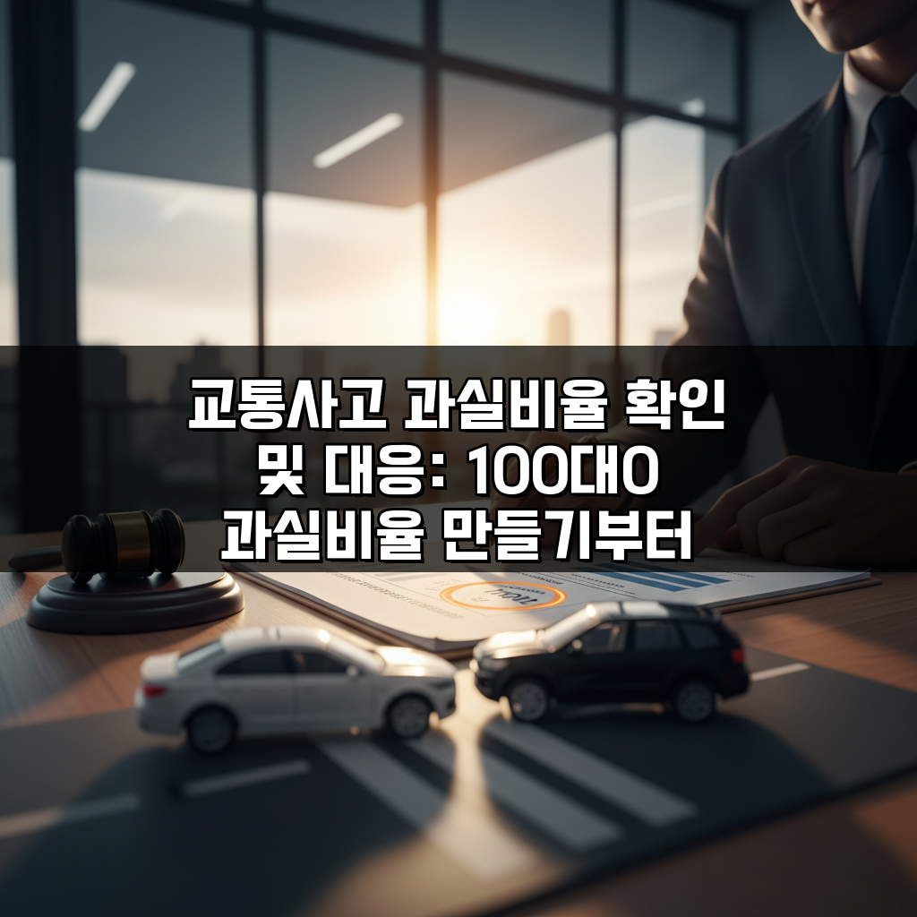 교통사고 과실비율 확인 및 대응: 100대0 과실비율 만들기부터 합의금 차이까지