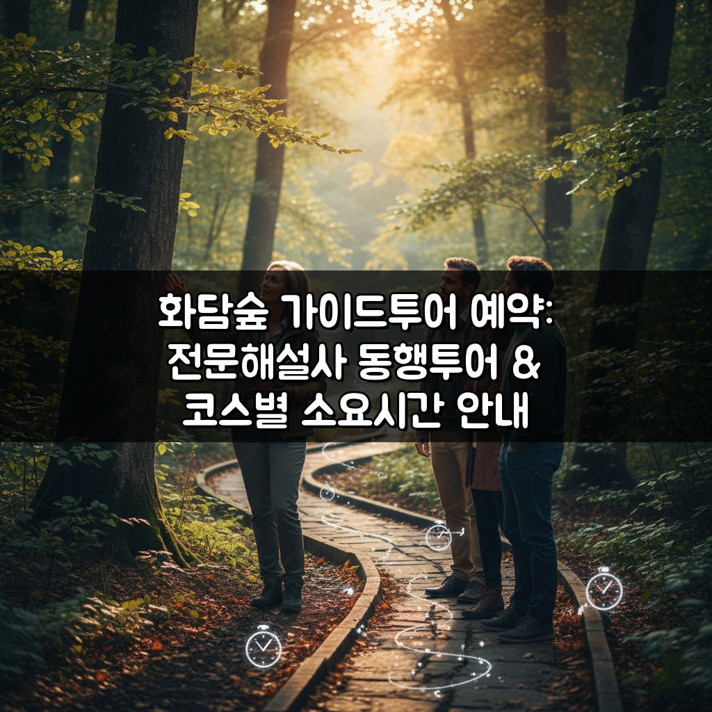 화담숲 가이드투어 예약: 전문해설사 동행투어 & 코스별 소요시간 안내