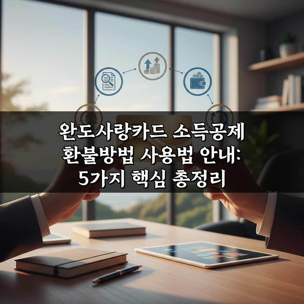 완도사랑카드 소득공제 환불방법 사용법 안내: 5가지 핵심 총정리