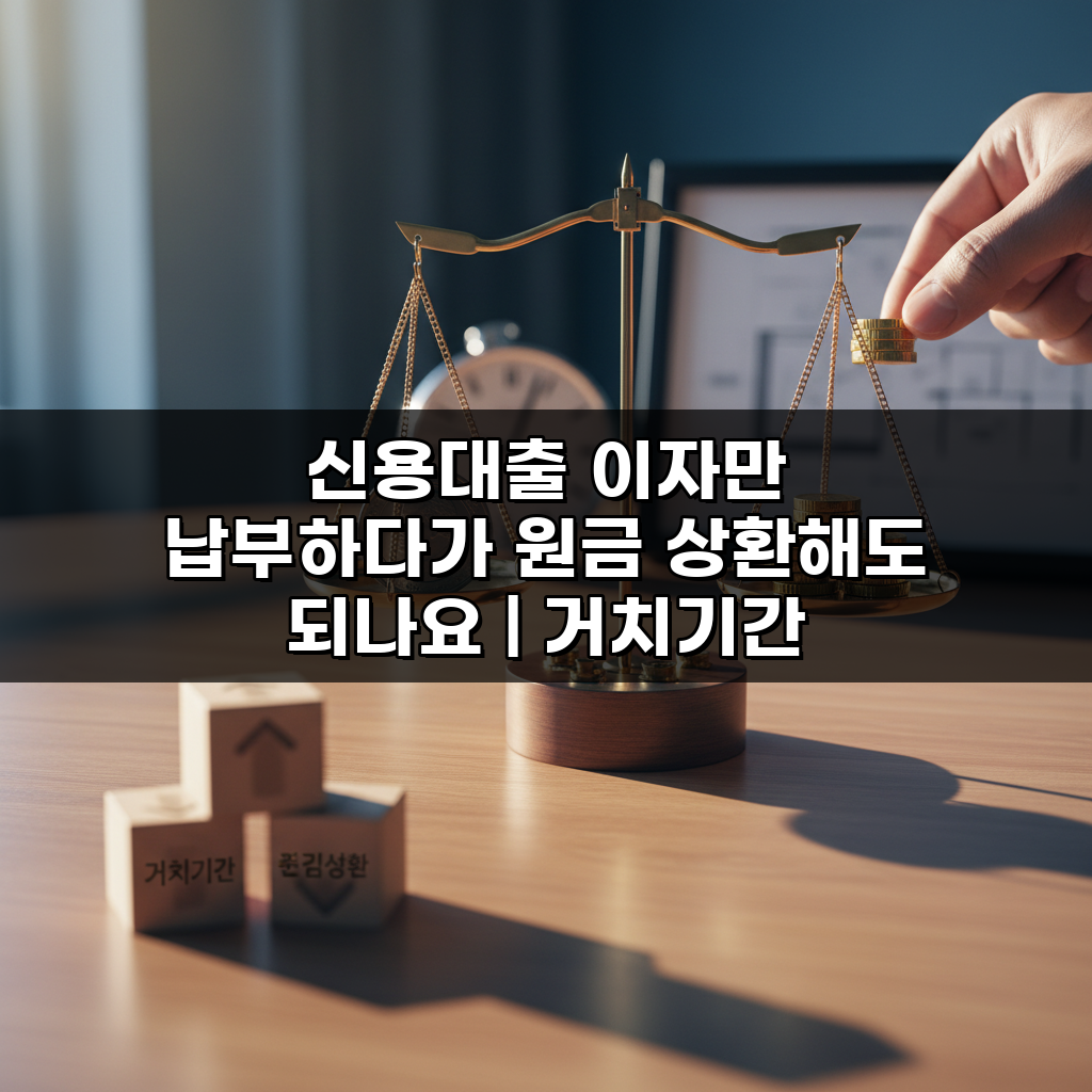 신용대출 이자만 납부하다가 원금 상환해도 되나요 | 거치기간 원금상환 조기상환 핵심 3가지