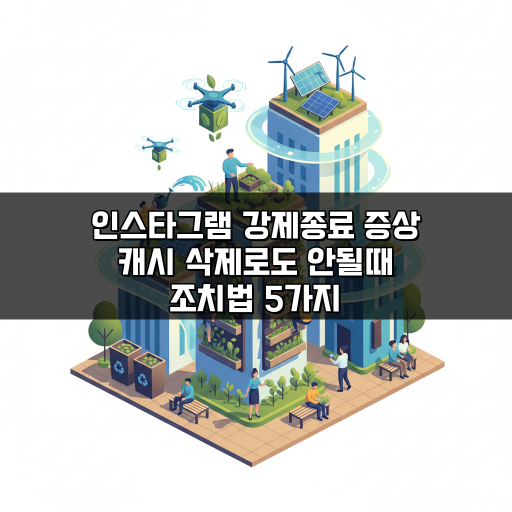 인스타그램 강제종료 증상 캐시 삭제로도 안될때 조치법 5가지