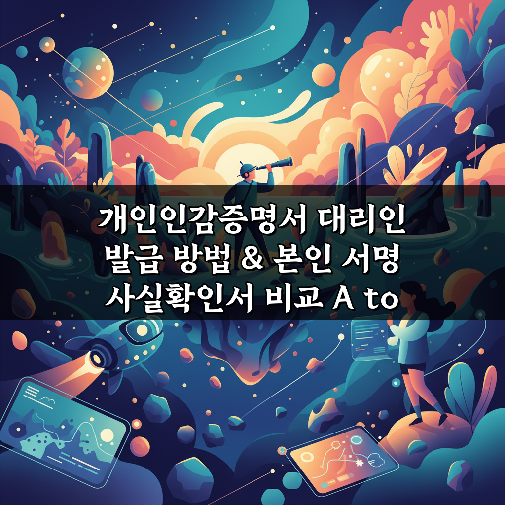 개인인감증명서 대리인 발급 방법 & 본인 서명 사실확인서 비교 A to Z