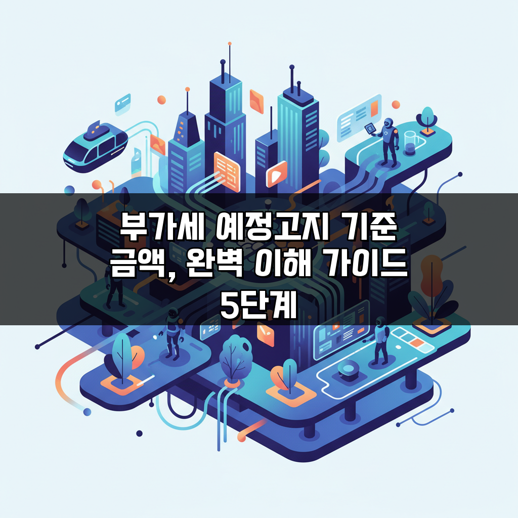 부가세 예정고지 기준 금액, 완벽 이해 가이드 5단계