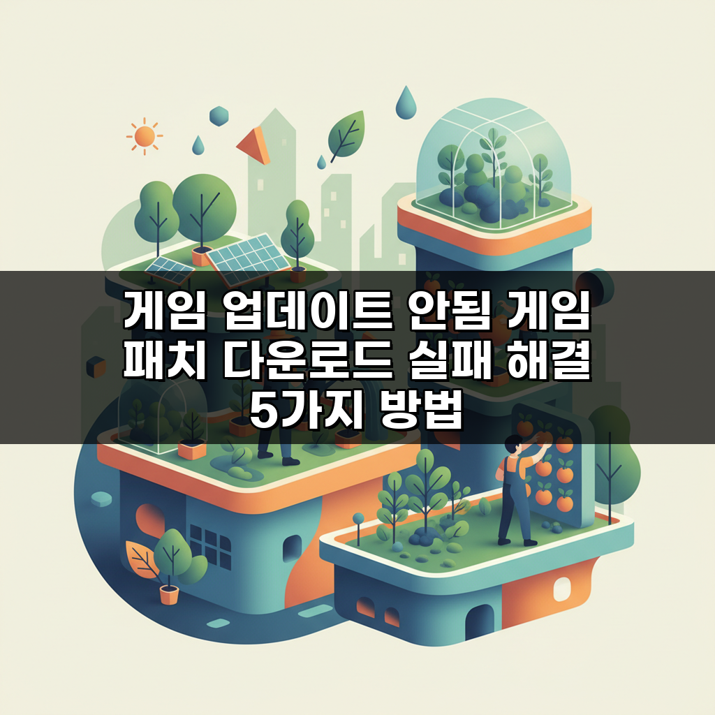 게임 업데이트 안됨 게임 패치 다운로드 실패 해결 5가지 방법