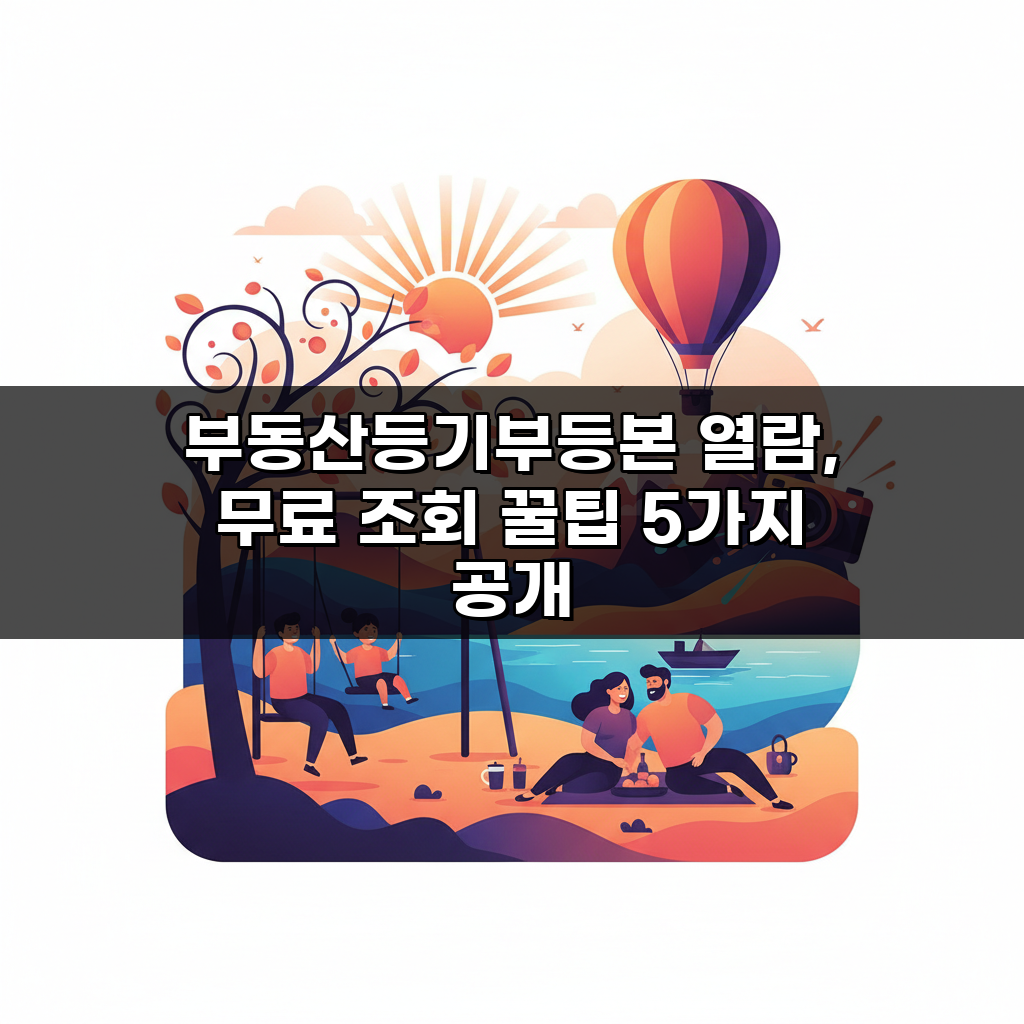 부동산등기부등본 열람, 무료 조회 꿀팁 5가지 공개
