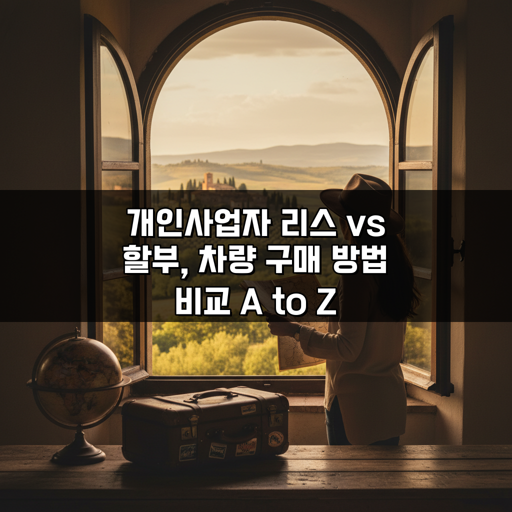 개인사업자 리스 vs 할부, 차량 구매 방법 비교 A to Z