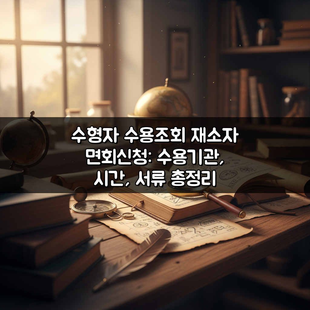 수형자 수용조회 재소자 면회신청: 수용기관, 시간, 서류 총정리