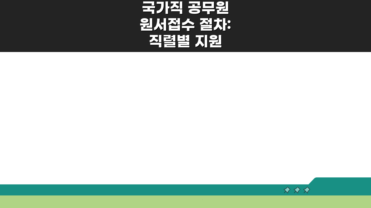 국가직 공무원 원서접수 절차: 직렬별 지원 방법 및 서류 준비 A to Z