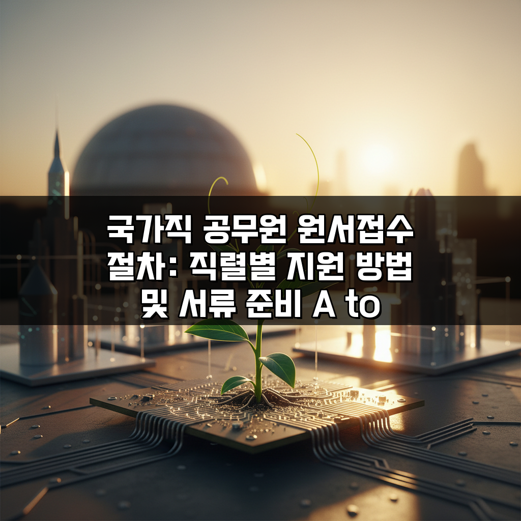 국가직 공무원 원서접수 절차: 직렬별 지원 방법 및 서류 준비 A to Z