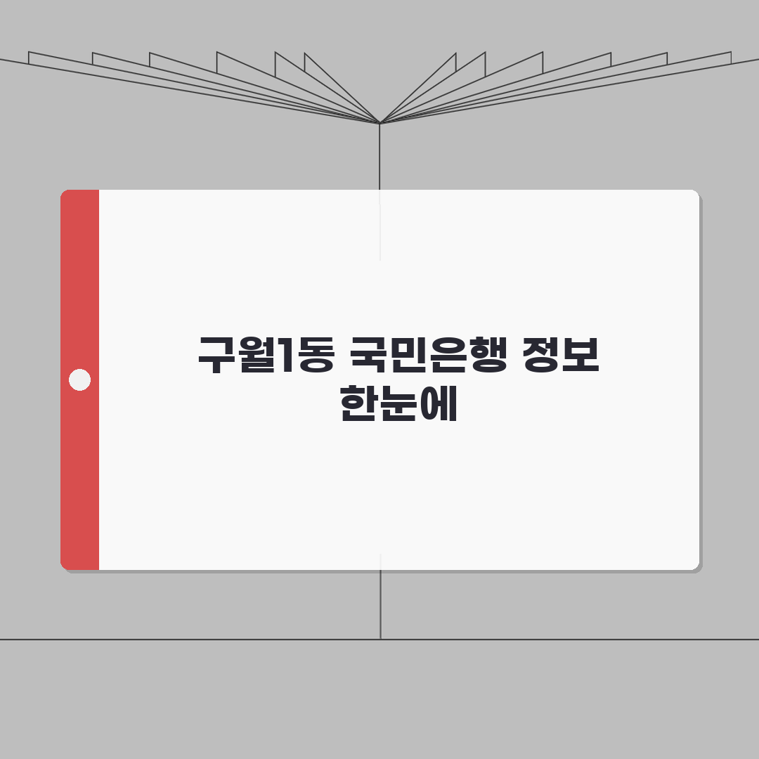 인천시 남동구 구월1동 국민은행 위치, 영업시간, 고객센터 전화번호, ATM 위치 총정리: